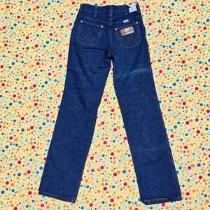 Wranglers Western Leather 26x30 100% Ring Spun Cotton '90s Denim Blue Jeans NWT